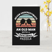 Funny Pickleball Paddle Gift voor opa Kaart (Gele Bloem)