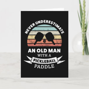 Funny Pickleball Paddle Gift voor opa Kaart