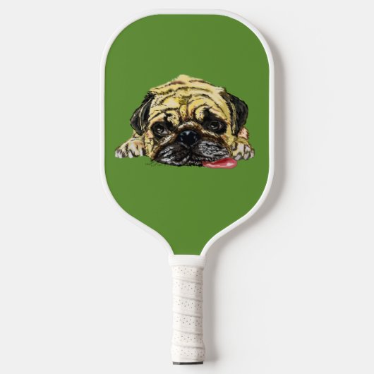 Funny Pickleball Paddle Pug Dog - Aangepaste kleur (Voorkant)