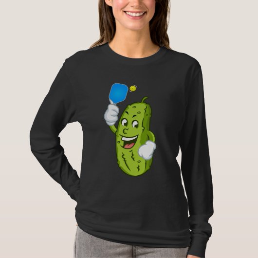 Funny Pickleball Pickel Humor Cucumber T-shirt (Voorkant)