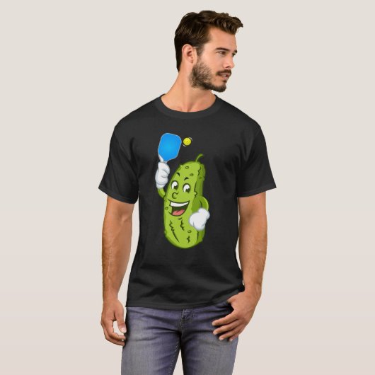 Funny Pickleball Pickel Humor Cucumber T-shirt (Voorkant volledig)