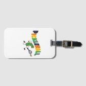 Funny Pickleball Pickle die Pickleball speelt Bagagelabel (Voorkant (horizontaal))