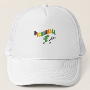Funny Pickleball Pickle die Pickleball speelt Trucker Pet