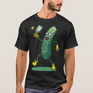 Funny Pickleball Player Coach Cucumber Prickeld vo T-shirt