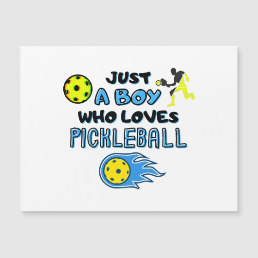 Funny Pickleball Player Just A Boy Who Loves Pickl (Voorkant)