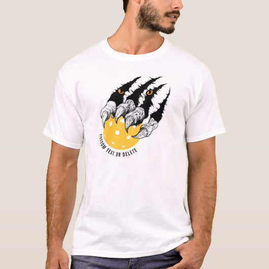 Funny Pickleball Player Monster Beast Claw T-shirt (Voorkant)