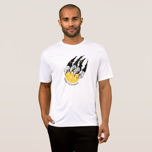 Funny Pickleball Player Monster Beast Claw T-shirt (Voorkant volledig)