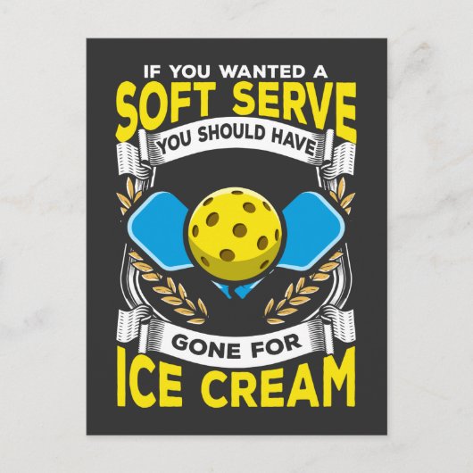 Funny Pickleball Player Serve Sarcastic Sport Briefkaart (Voorkant)