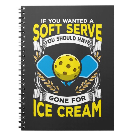 Funny Pickleball Player Serve Sarcastic Sport Notitieboek (Voorkant)