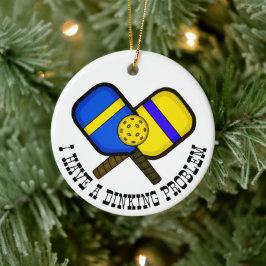 Funny Pickleball Pun Kerstmis Keramisch Ornament