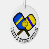 Funny Pickleball Pun Kerstmis Keramisch Ornament (Rechts)