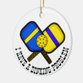 Funny Pickleball Pun Kerstmis Keramisch Ornament (Links)