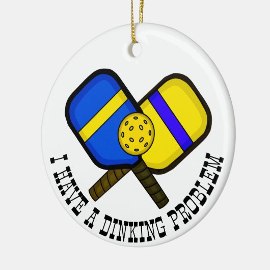 Funny Pickleball Pun Kerstmis Keramisch Ornament (Links)