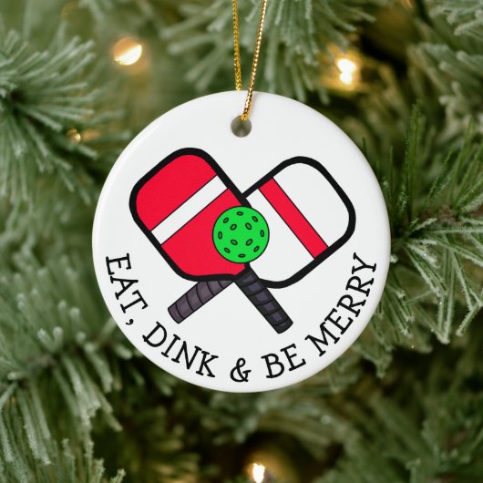 Funny Pickleball Pun Kerstmis Keramisch Ornament (Boom)