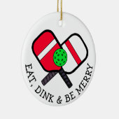 Funny Pickleball Pun Kerstmis Keramisch Ornament (Rechts)
