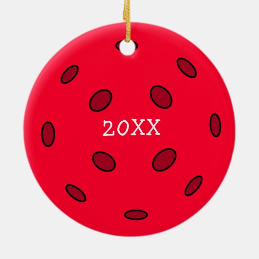 Funny Pickleball Pun Kerstmis Keramisch Ornament (Achterkant)