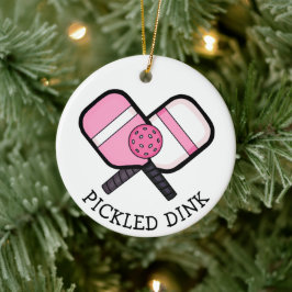 Funny Pickleball Pun Kerstmis Keramisch Ornament