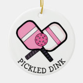 Funny Pickleball Pun Kerstmis Keramisch Ornament (Voorkant)