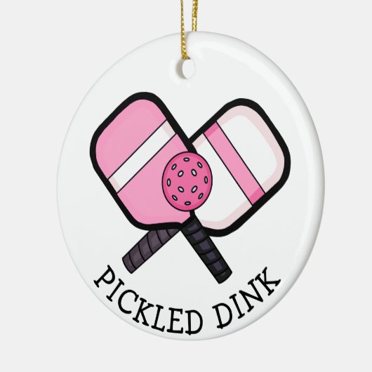 Funny Pickleball Pun Kerstmis Keramisch Ornament (Links)