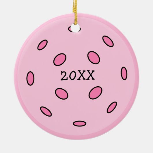 Funny Pickleball Pun Kerstmis Keramisch Ornament (Achterkant)