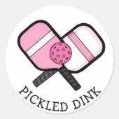 Funny Pickleball Pun Ronde Sticker (Voorkant)