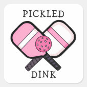Funny Pickleball Pun Vierkante Sticker (Voorkant)