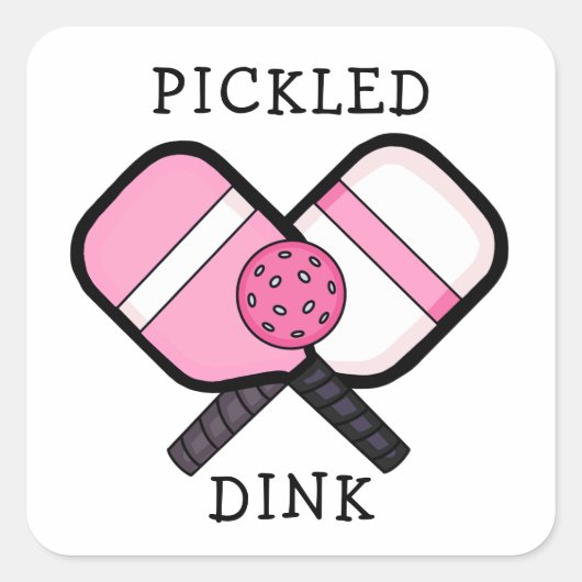 Funny Pickleball Pun Vierkante Sticker (Voorkant)
