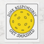 Funny Pickleball Pun Wijn Etiket (Enkel label)