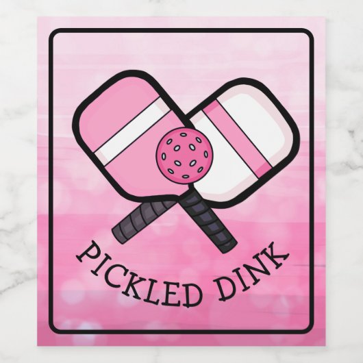 Funny Pickleball Pun Wijn Etiket (Enkel label)