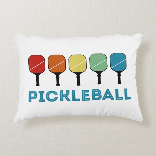 Funny Pickleball Retro  Accent Kussen (Voorkant)