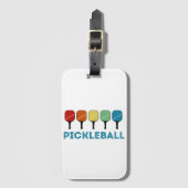 Funny Pickleball Retro Bagagelabel (Voorkant (verticaal))