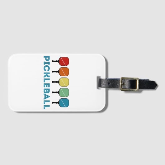 Funny Pickleball Retro Bagagelabel (Voorkant (horizontaal))