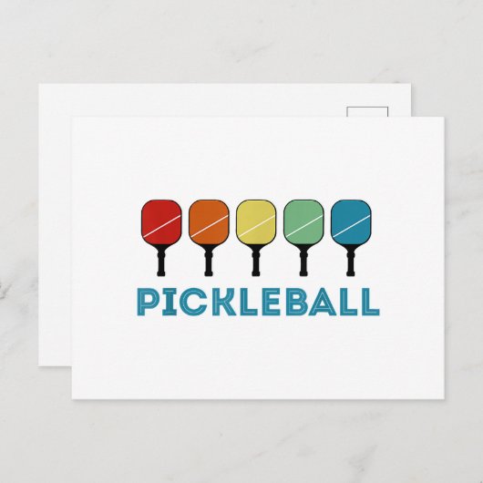 Funny Pickleball Retro  Feestdagenkaart (Voorkant / Achterkant)