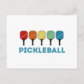 Funny Pickleball Retro Feestdagenkaart (Voorkant)