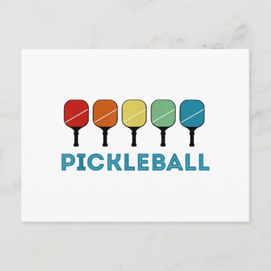 Funny Pickleball Retro Feestdagenkaart (Voorkant)