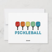 Funny Pickleball Retro  Feestdagenkaart (Achterkant)