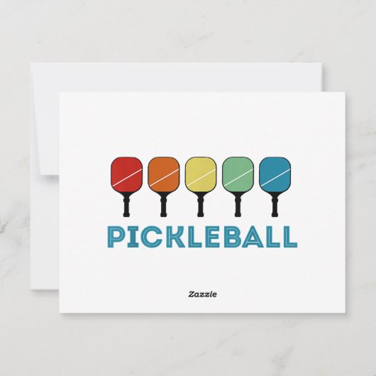 Funny Pickleball Retro Feestdagenkaart (Achterkant)