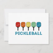 Funny Pickleball Retro Feestdagenkaart (Voorkant)
