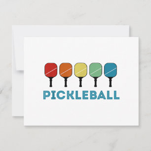 Funny Pickleball Retro  Feestdagenkaart