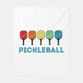 Funny Pickleball Retro Fleece Deken (Voorkant)