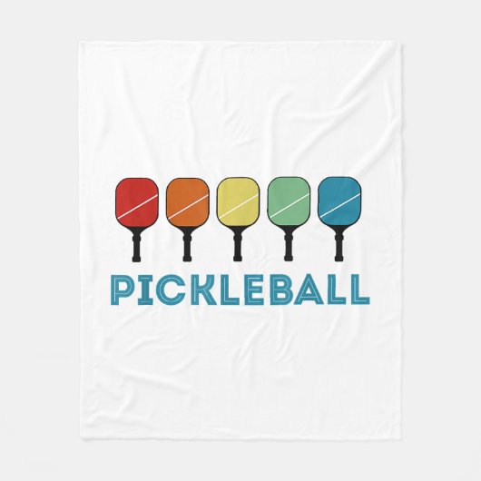 Funny Pickleball Retro Fleece Deken (Voorkant)
