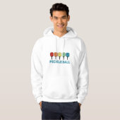 Funny Pickleball Retro  Hoodie (Voorkant volledig)