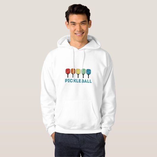 Funny Pickleball Retro  Hoodie (Voorkant volledig)