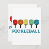 Funny Pickleball Retro Informatiekaartje (Voorkant / Achterkant)