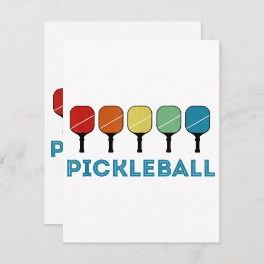 Funny Pickleball Retro  Informatiekaartje (Voorkant / Achterkant)