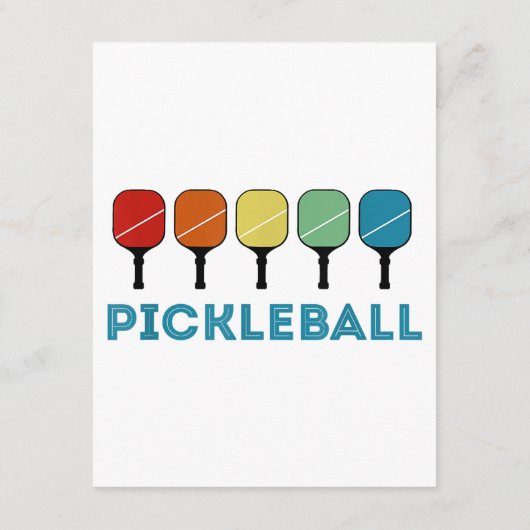 Funny Pickleball Retro  Informatiekaartje (Achterkant)