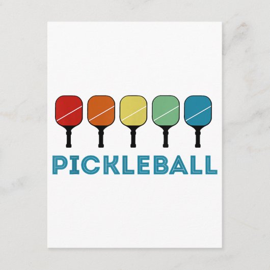 Funny Pickleball Retro Informatiekaartje (Voorkant)