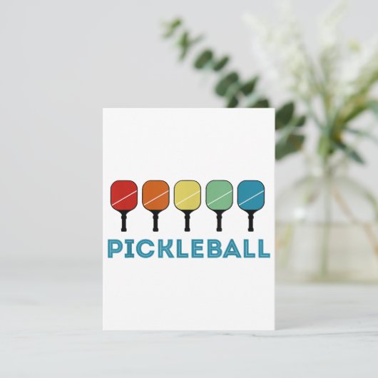 Funny Pickleball Retro  Informatiekaartje (Staand voorkant)
