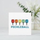 Funny Pickleball Retro  Kaart (Staand voorkant)