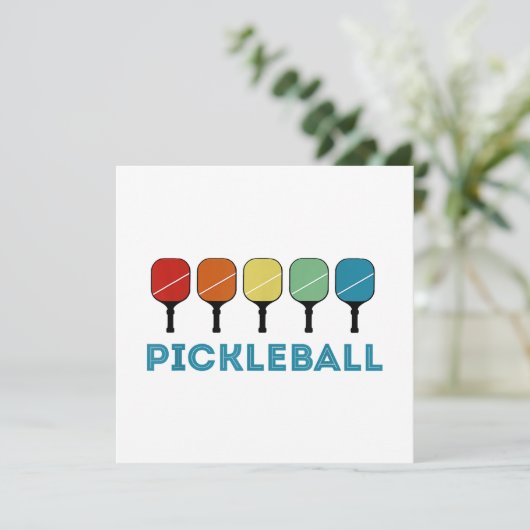 Funny Pickleball Retro  Kaart (Staand voorkant)